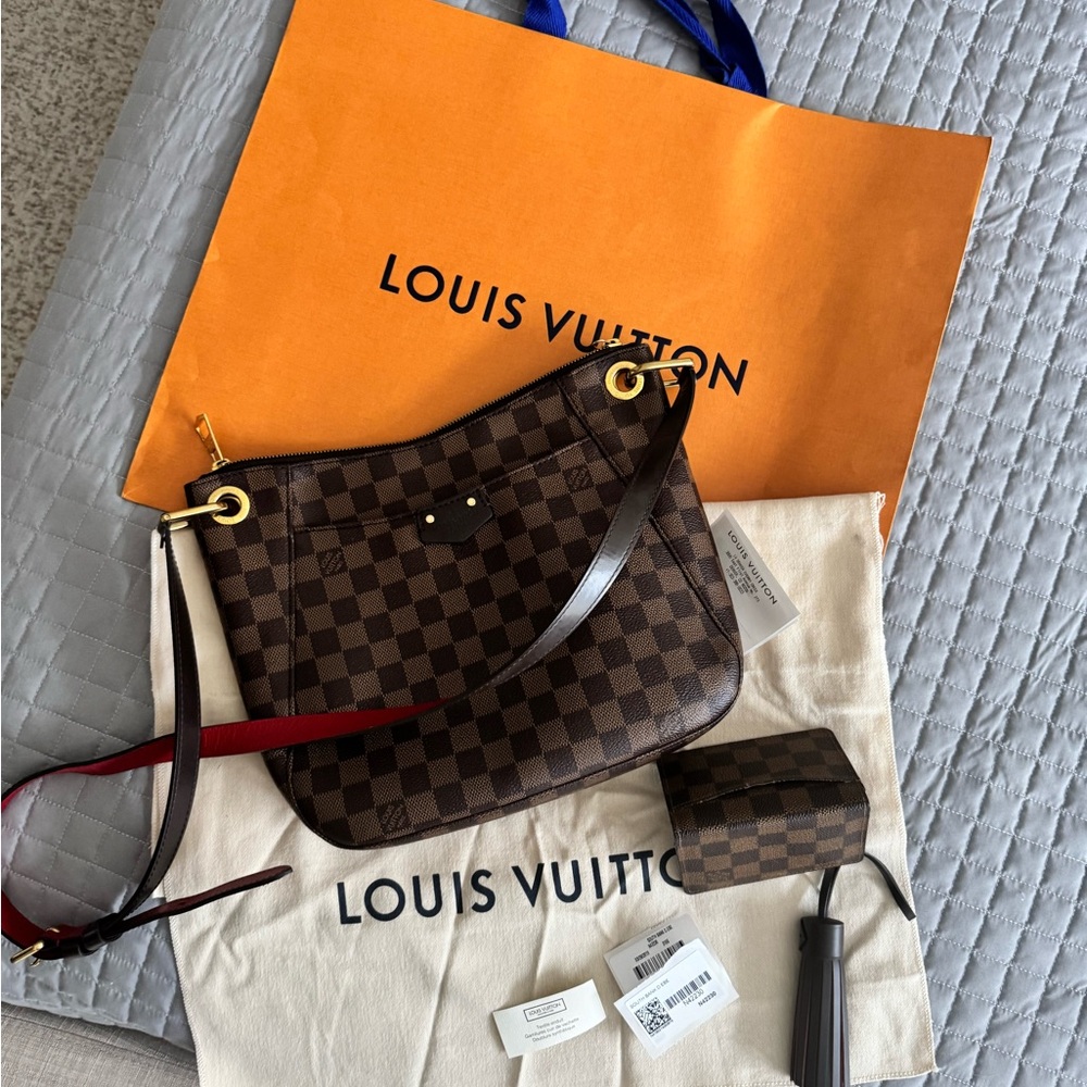 Louis Vuitton Damier Ebene crossbody and card holder set